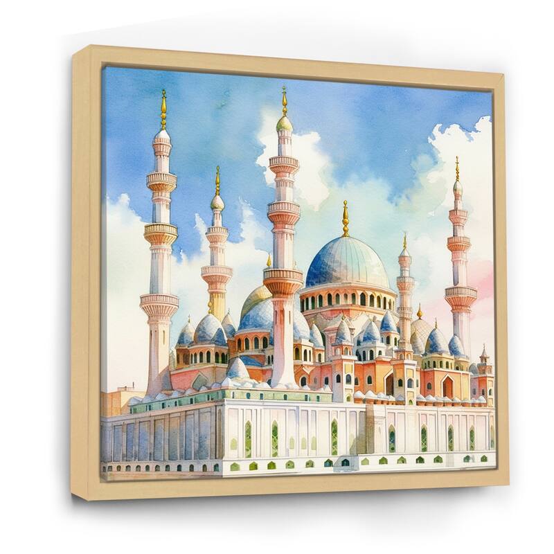 Designart "Islamic Mosque Expressions II" Islamism Framed Canvas Prints